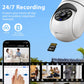 Hiseeu 3MP Wifi PTZ IP Camera E27 Light Bulb Camera Night Vision Auto Tracking Two-way audio Wireless CCTV Surveillance Security