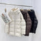 Winter Hooded Warm Mid Length Down Jacket Female Double Zipper Solid Parker Outwears Women 90% White Duck Down Loose Down Jacket