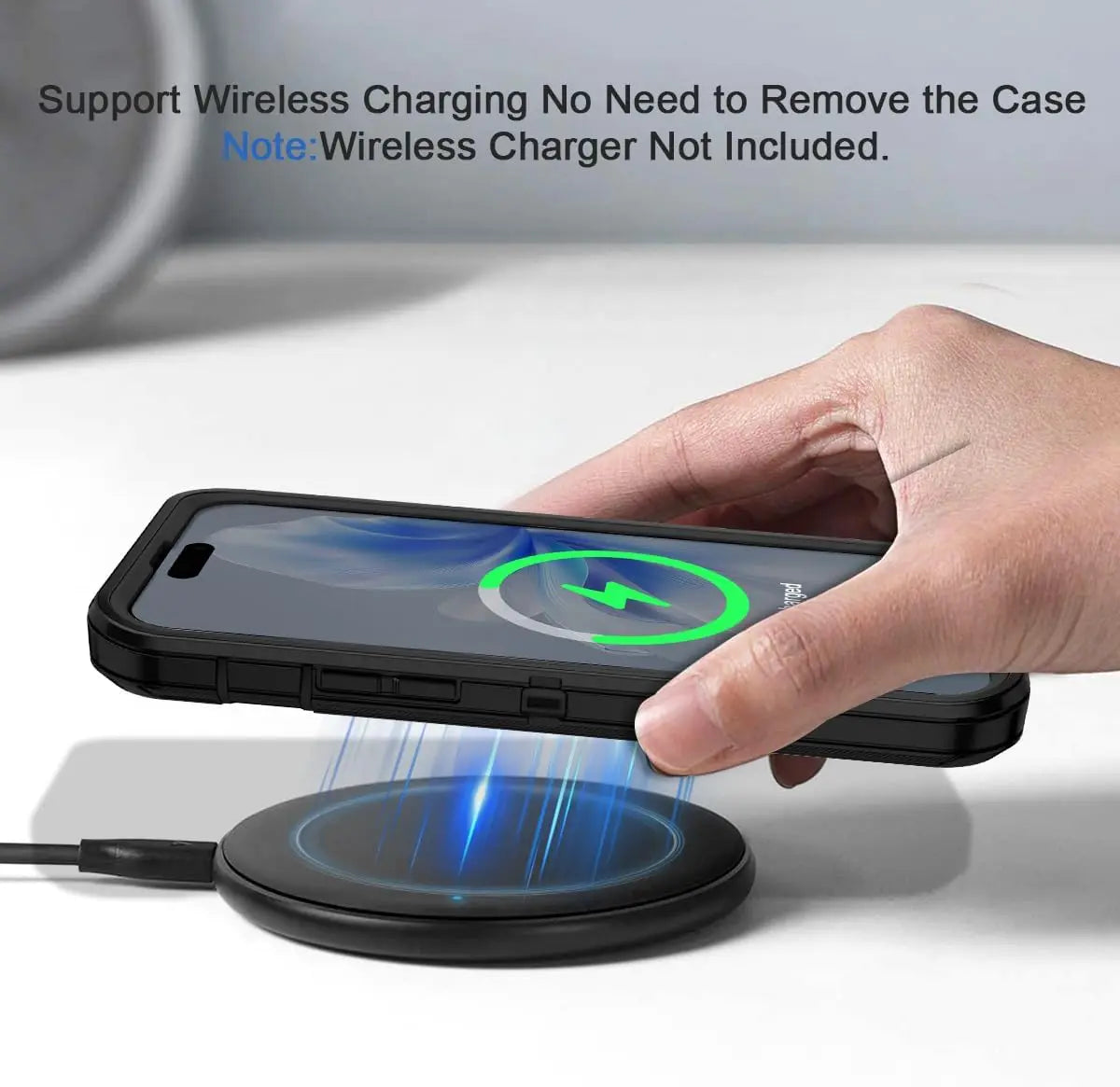 Case For iPhone 17 Pro Max 16e 15 Pro Max 14 Plus 13 12 11 Heavy Duty Shock Absorption Full Body Protective Silicone Rubber Case