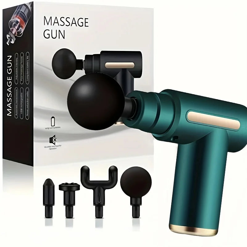 Portable Button Fascia Gun Deep Tissue Massage Mini Lightweight and Adjustable Speed Massage Equipment Suitable for the Body