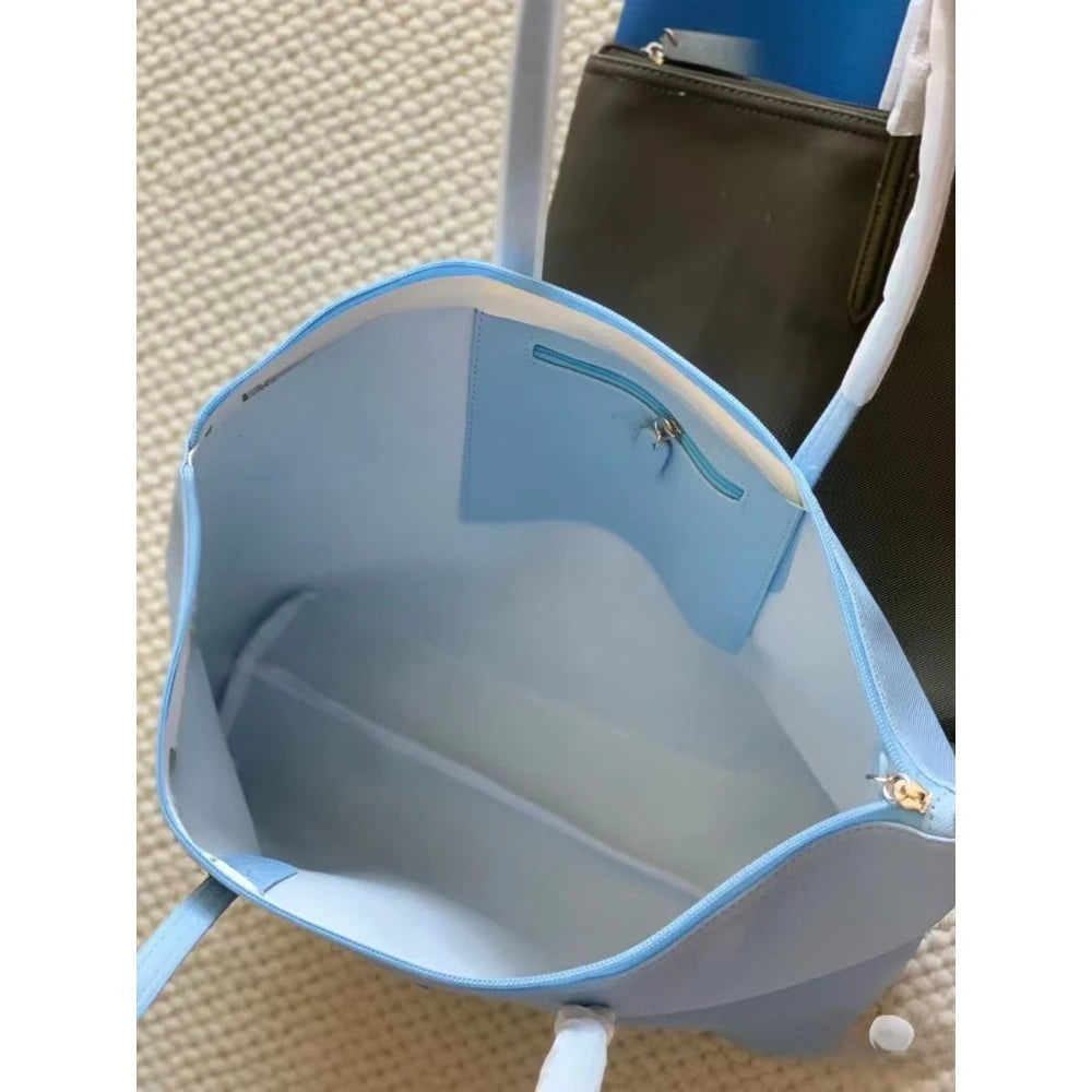 Classic French Fashion Women's Outdoor Large Capacity Lightweight Simple Commuting Big Bag Tote Bag Handbag Large