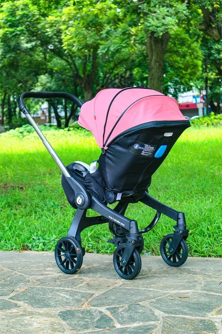 Baby Stroller, Multifunctional Stroller Foldable with Car Seat Baby Car Carriage Portable Baby Stroller 3in1