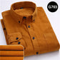 Plus Size 6XL 2025 Autumn/Winter Warm Quality 100% Cotton Corduroy Long Sleeved Button Collar Casual Shirts For Men Comfortable