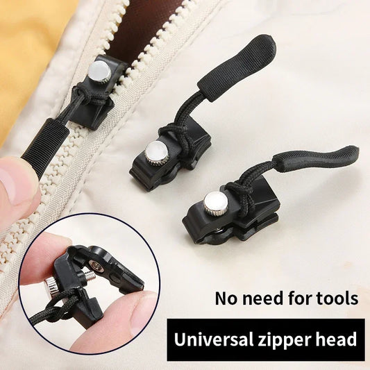 3-12PC Universal Zipper Repair Kit Quick Instant Replacement Zipper Head For Jacket Bag Coat Zippers Head DIY Sew Repair Tools