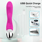 Dual-Headed Multi-Speed G-Spot Vibrator for Women, Body-Safe Silicone Clitoral and Vaginal Stimulator with Ergonomic Design