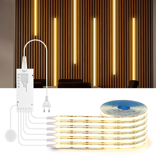 LED Acoustic Board Decorative COB Light Strip Touch Dimmable Wall Background Lamp Show Shelf Under Cabinet Bedroom Night Light