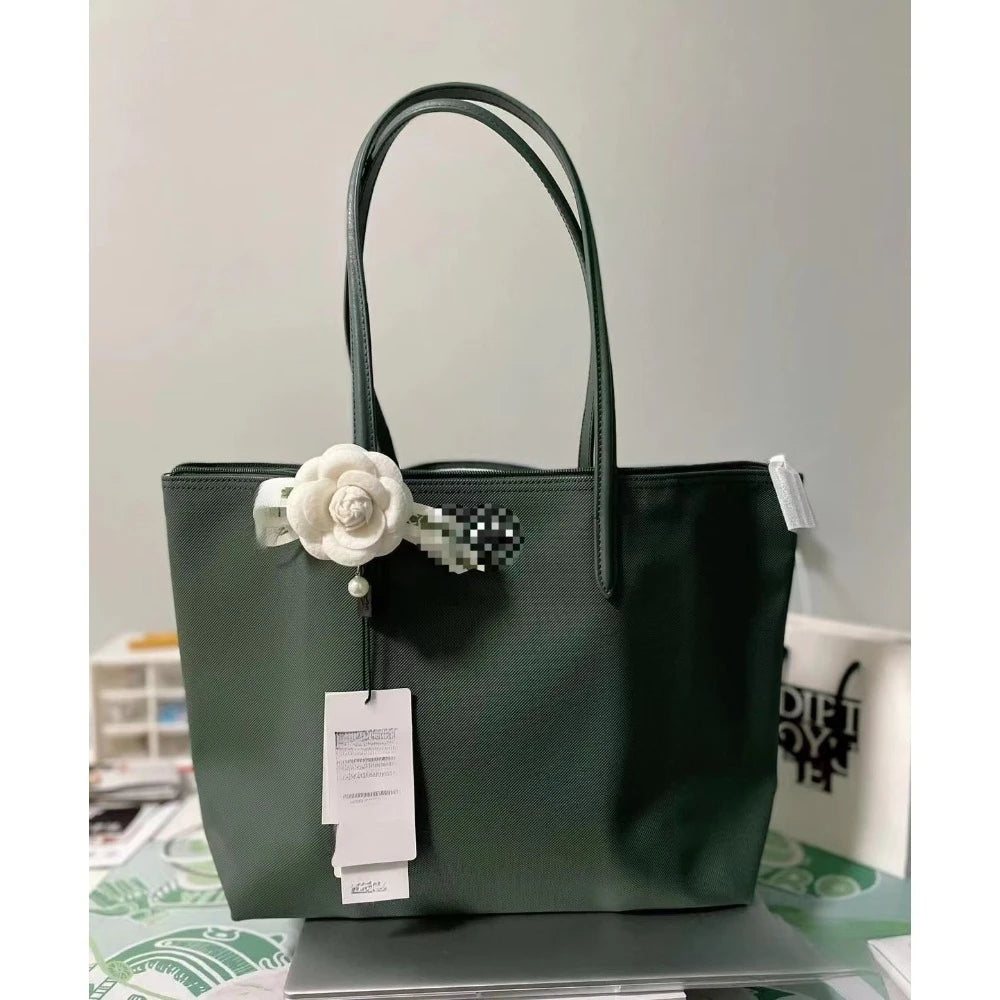 Classic French Fashion Women's Outdoor Large Capacity Lightweight Simple Commuting Big Bag Tote Bag Handbag Large