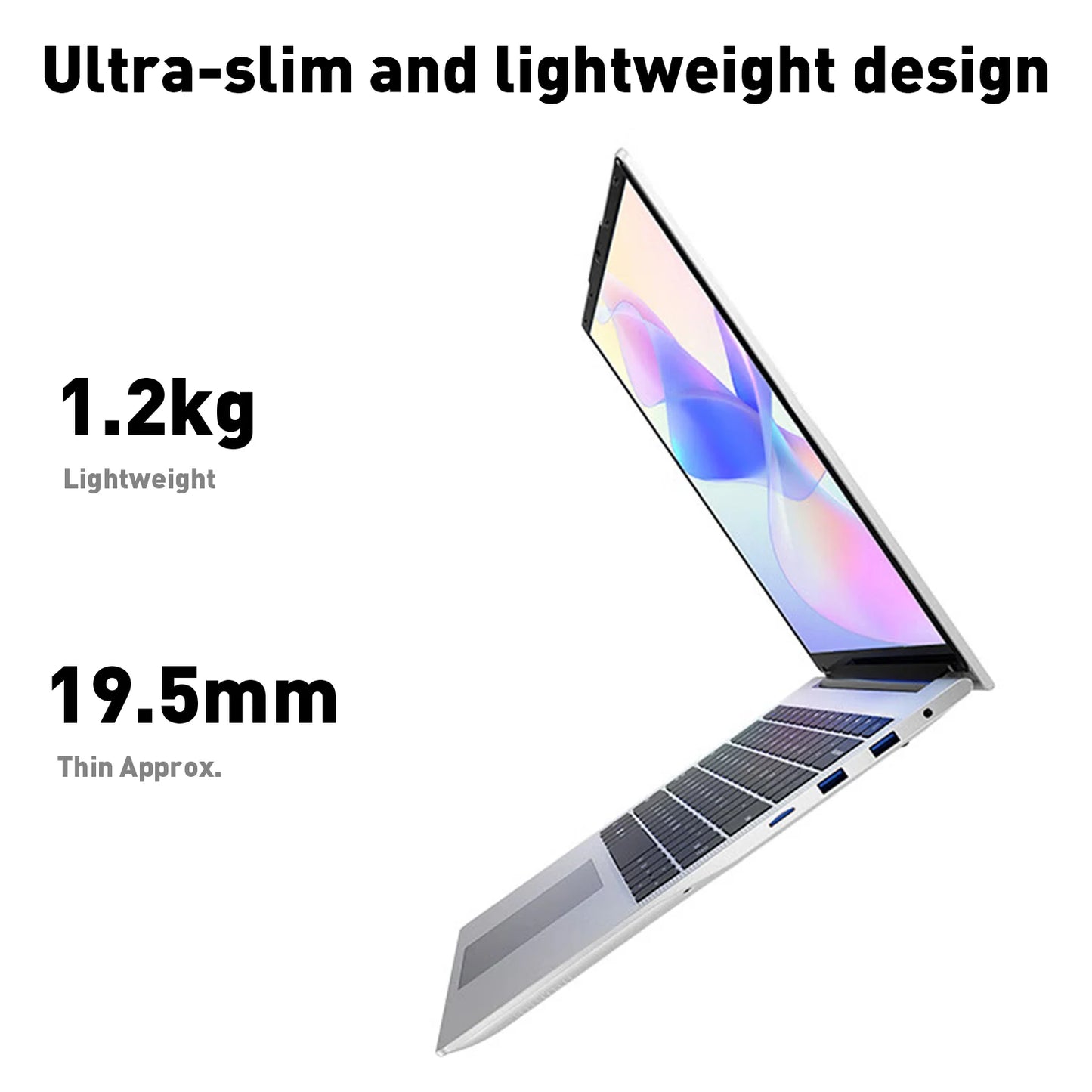 LENO 14.1" Ultra Slim Laptop Windows11 16GB RAM 2TB SSD Intel N3700 Notebook Gamer 1920*1080 Display Office Study Computer PC