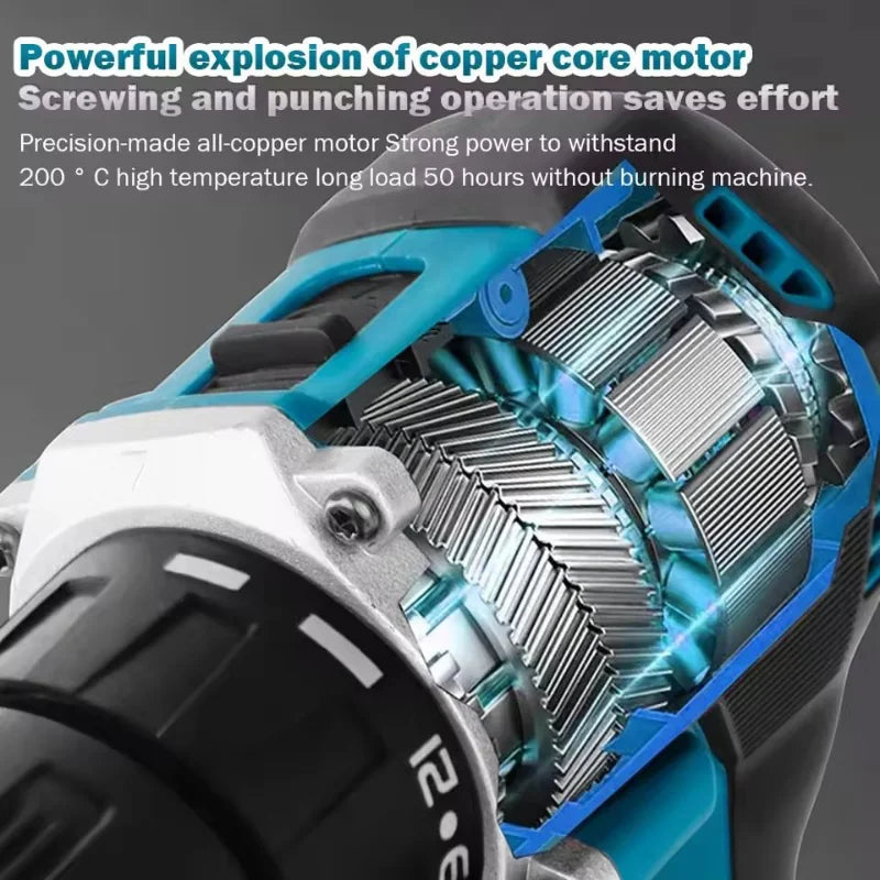 100%Original Makita DDF487 Cordless Driver Drill Brushless Electric Impact Screwdriver Rechargeable Power Tool 18V With battery