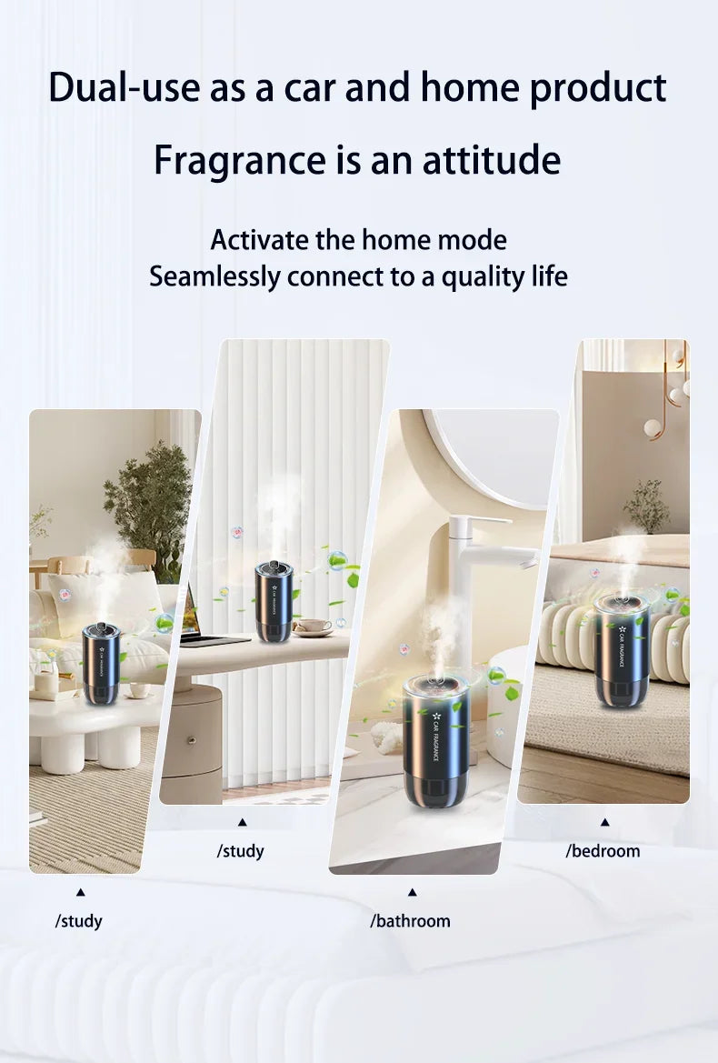 Car Diffusers For Essential Oils Aromatherapy Diffuser 50ML Fragrance Diffuser Waterless Auto Off Scent Machine For Room Car