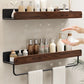 Walnut bathroom toilet shelf no punch toilet sink restroom wall storage towel racks