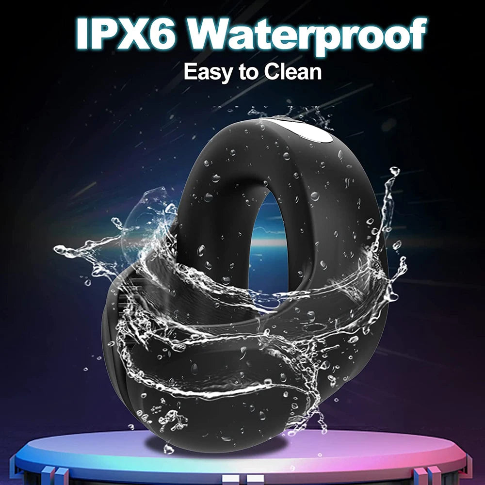 Vibrating Cock Penis Ring Testicle Massager Perineum Scrotum Stimulator Prostate Vibrator Delay EjaculationSex Toys for Men