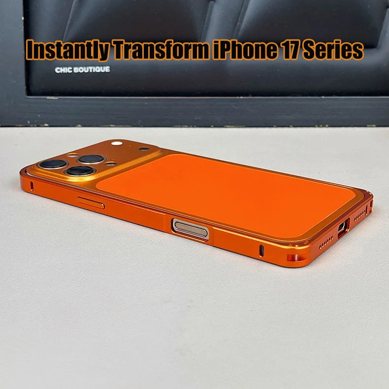 Original Alloy Frame Case For iPhone 13 14 15 16 Pro Max Instantly Transform 17 Pro Max Large Window Backplane Protective Film