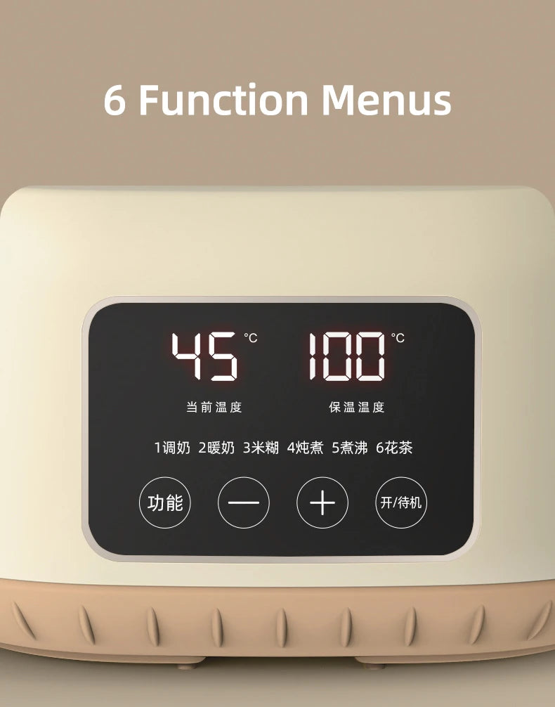 1300ml Infant Thermostatic Milk Regulator Baby Kettle 72 Hours Keep Warm Hot Water Smart Insulation Pot Milk Powder Warmer 220V