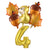 6Pcs Autumn Forest Animals Kids Birthday Party Decoration Squirrel Pine Cone Foil Balloon With 0-9 Number Ball Thanksgiving Gift