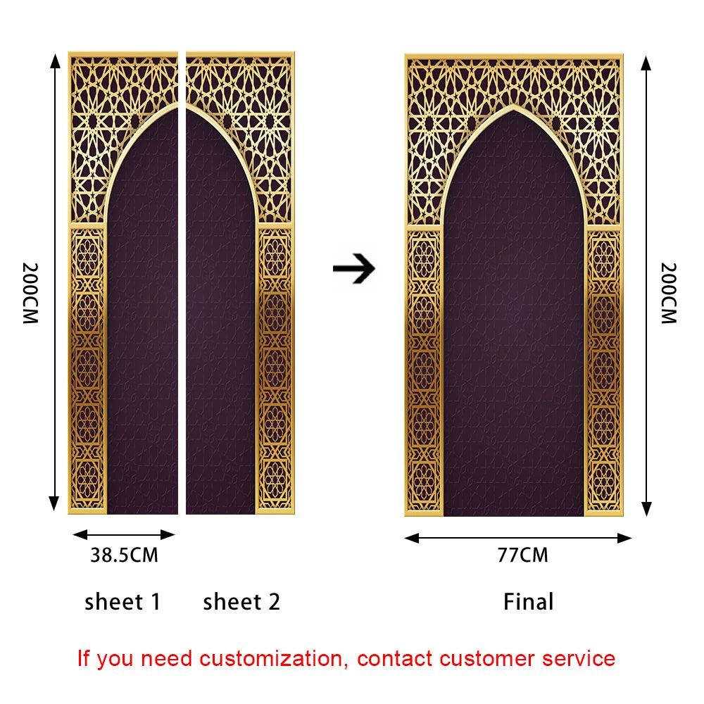 Simulation Of Gilt Leaves DIY Door Stickers Home Decoration Wall Sticker Kitchen Art Mural Peel & Stick Waterpoof PVC Wallpaper