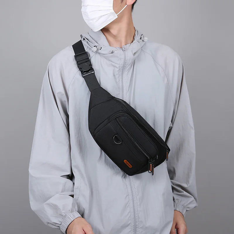 Waterproof Men's Waist Pack Fanny Pack with Adjustable Strap for Travel Sports Running - Quick-Access Outdoor Waist Bag