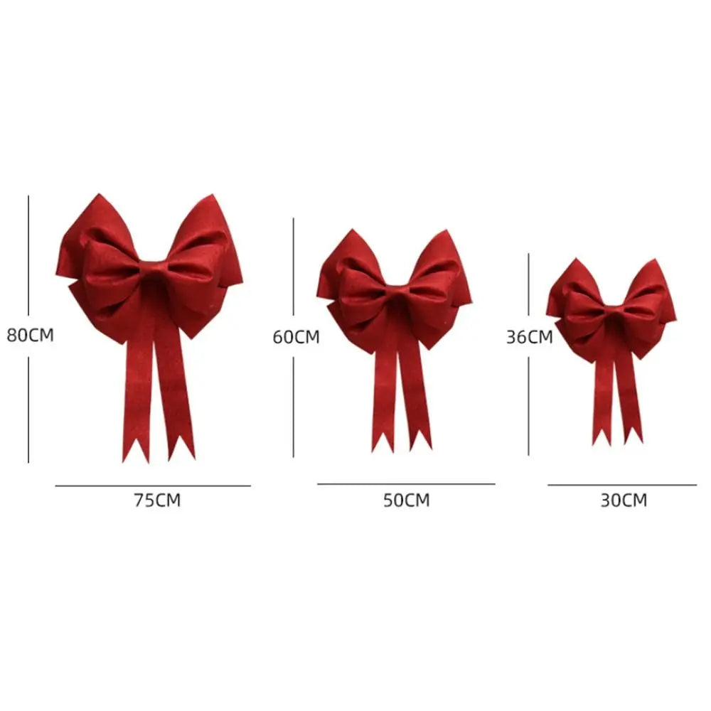 New 30/50/75cm Christmas Giant Bow Large Handmade Bow Knot Kit Party Background Multi-scene Christmas DIY Decor Festivity Decor