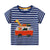 Jumping Meters 2-7T New Arrival Striped Cars Baby Girls Tees Cotton Summer Toddler Clothes Kids Tops Children's Tshirts