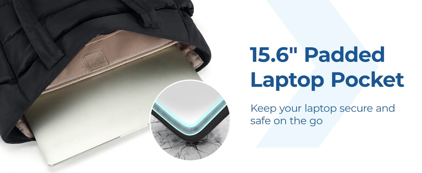 BAGSMART Women's Bag Solid Color Tote Bag Commuting College Padded Shoulder Bag Leisure Simple Female Work Handbags Travel