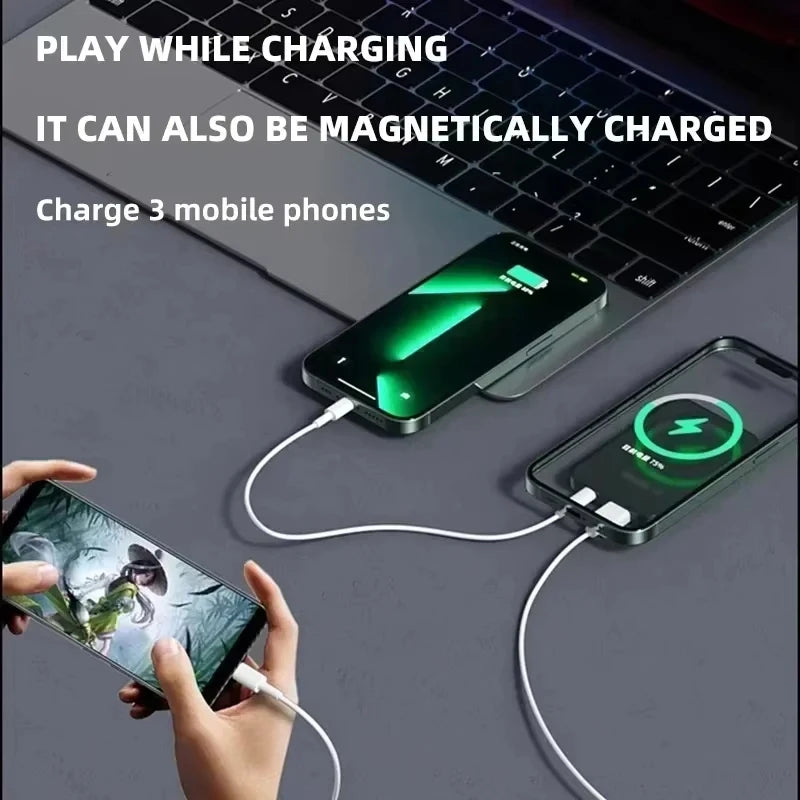 New 200000mAh Magnetic Power Bank Wireless Fast Charger For Magsafe Portable Auxiliary Battery Pack For iphone Huawei Xiaomi