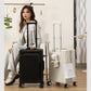 KO-KU New Front Opening Travel Suitcases 20/24/26/28 inch carrier Aluminum Frame Large Capacity Luggage USB Charging TSA Lock