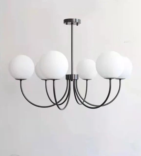 Modern luxury chandeliers E27 Bulb glass ball chandelier minimalism suspension design Living Room kitchen island pendant light