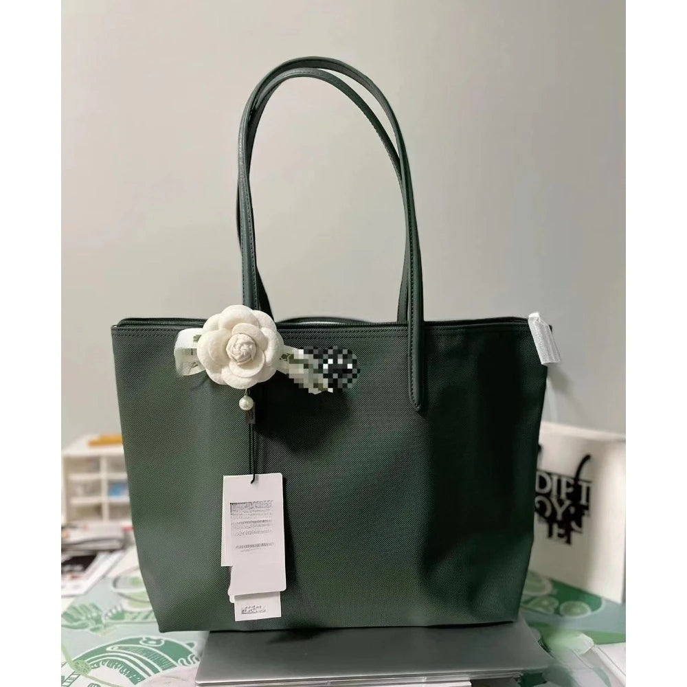 Classic French Fashion Women's Outdoor Large Capacity Lightweight Simple Commuting Big Bag Tote Bag Handbag Large