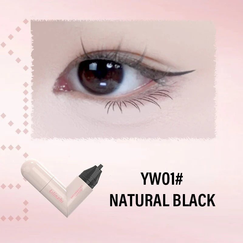 Rotating Eyeliner Stamp Pen Quick-drying Waterproof Eyeliner Liquid Long-lasting Black Brown Eyeliner Small Portable Eye Liner