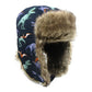 Winter Children Fur Keep Warm Hats Cartoon Dinosaur Pattern Ushanka Caps for 1-10 Years Boys Girls Windproof Soft Skiing Hat