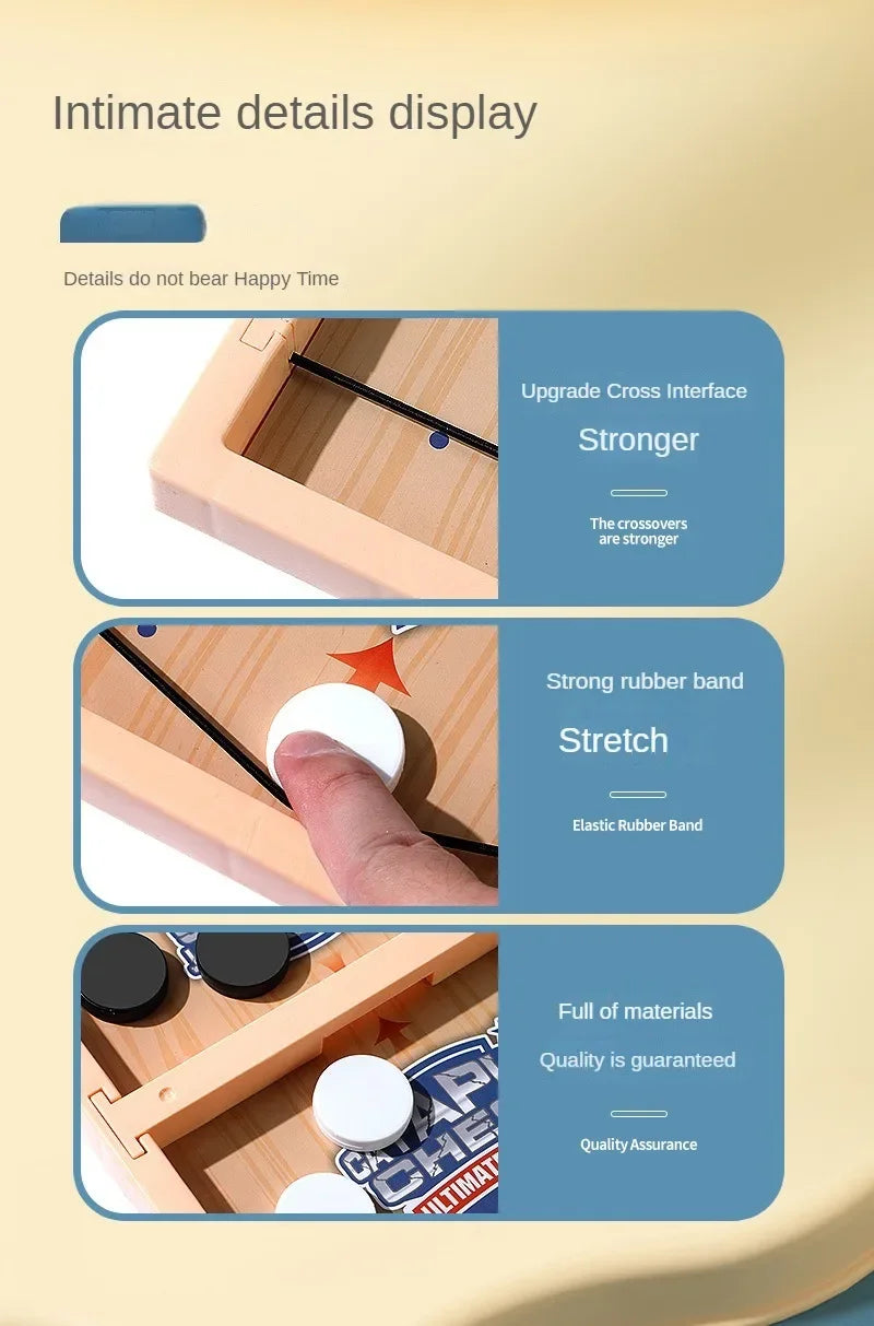 Fast Sling Puck Game Slingshot Chess Table Chess Puzzle Party Game Adult Child Family Game Desktop Battle Board Games