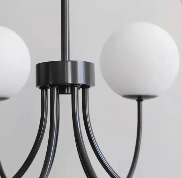 Modern luxury chandeliers E27 Bulb glass ball chandelier minimalism suspension design Living Room kitchen island pendant light