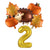 6Pcs Autumn Forest Animals Kids Birthday Party Decoration Squirrel Pine Cone Foil Balloon With 0-9 Number Ball Thanksgiving Gift