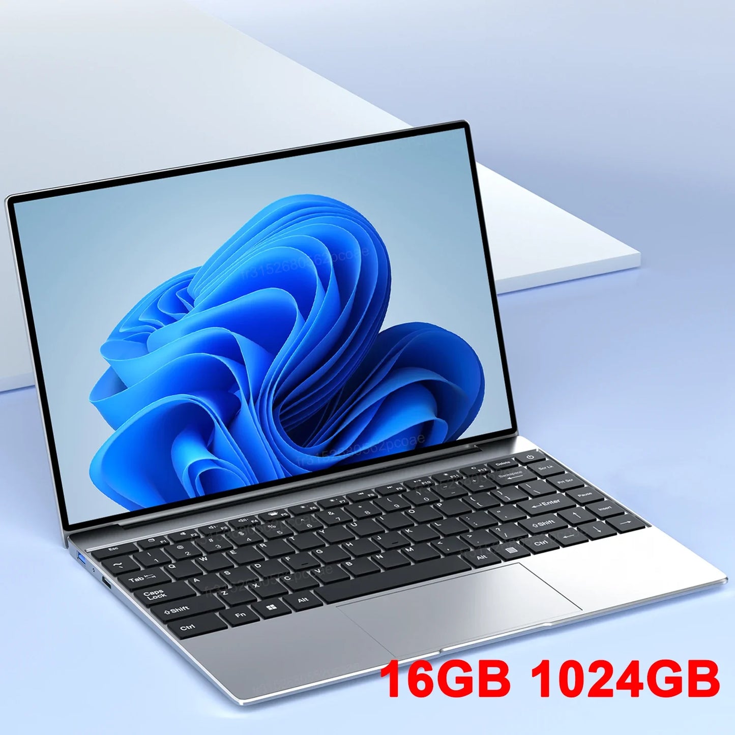 LENO 14.1" Ultra Slim Laptop Windows11 16GB RAM 2TB SSD Intel N3700 Notebook Gamer 1920*1080 Display Office Study Computer PC