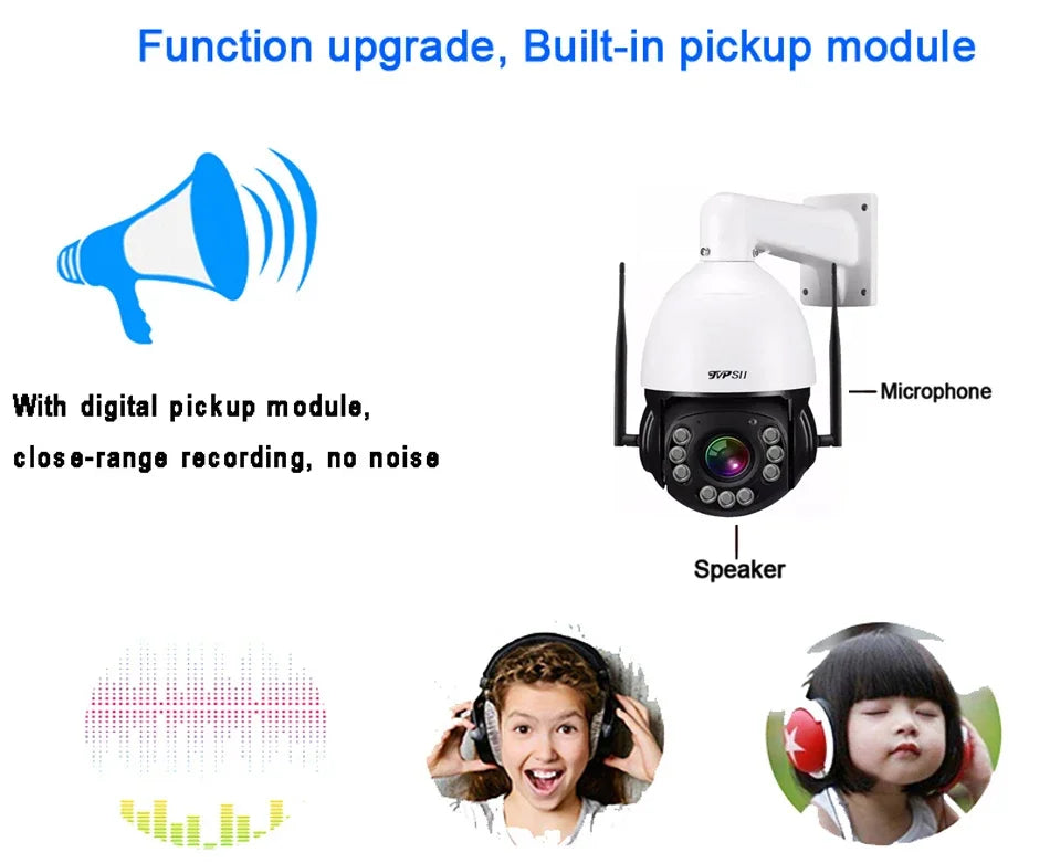 Max.512G Laser Infrared Metal Auto Tracking 4K 8MP 90X Optical Zoom 360° 2.4GHz 5GHz WIFI PTZ Speed Dome Surveillance IP Camera