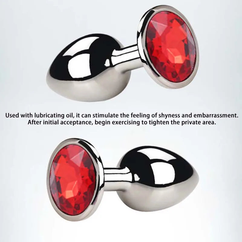 5Size/set Metal Anal plug butt plug Sex Toys Butt Toys For Women/Men/Couples Adult Game Masturbator Anal Diamond Sex Shop