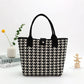 New Knitted Large Capacity Simple Stylish Handbag Customizable Personality Weave Bag Commuter Friendly Birdseye Pattern