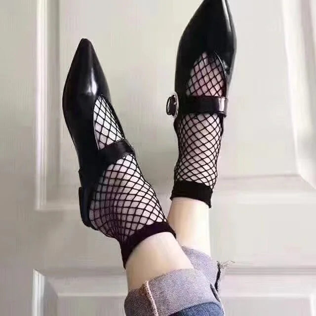 star Party Hollow out sexy pantyhose female Mesh black women transparent stocking slim fishnet stockings hosiery TT091