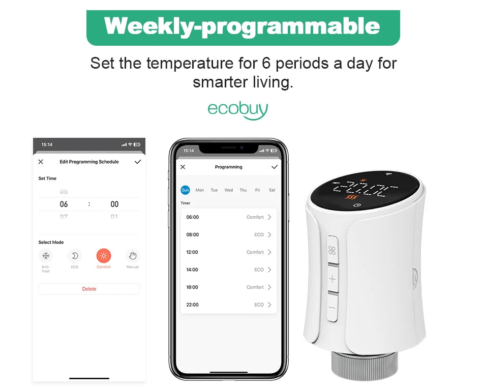 Tuya Thermostatic Radiator Valve Zigbee Thermostat Radiator Valve Tuya Zigbee Smart Home Wifi  Temperature Controller Alexa