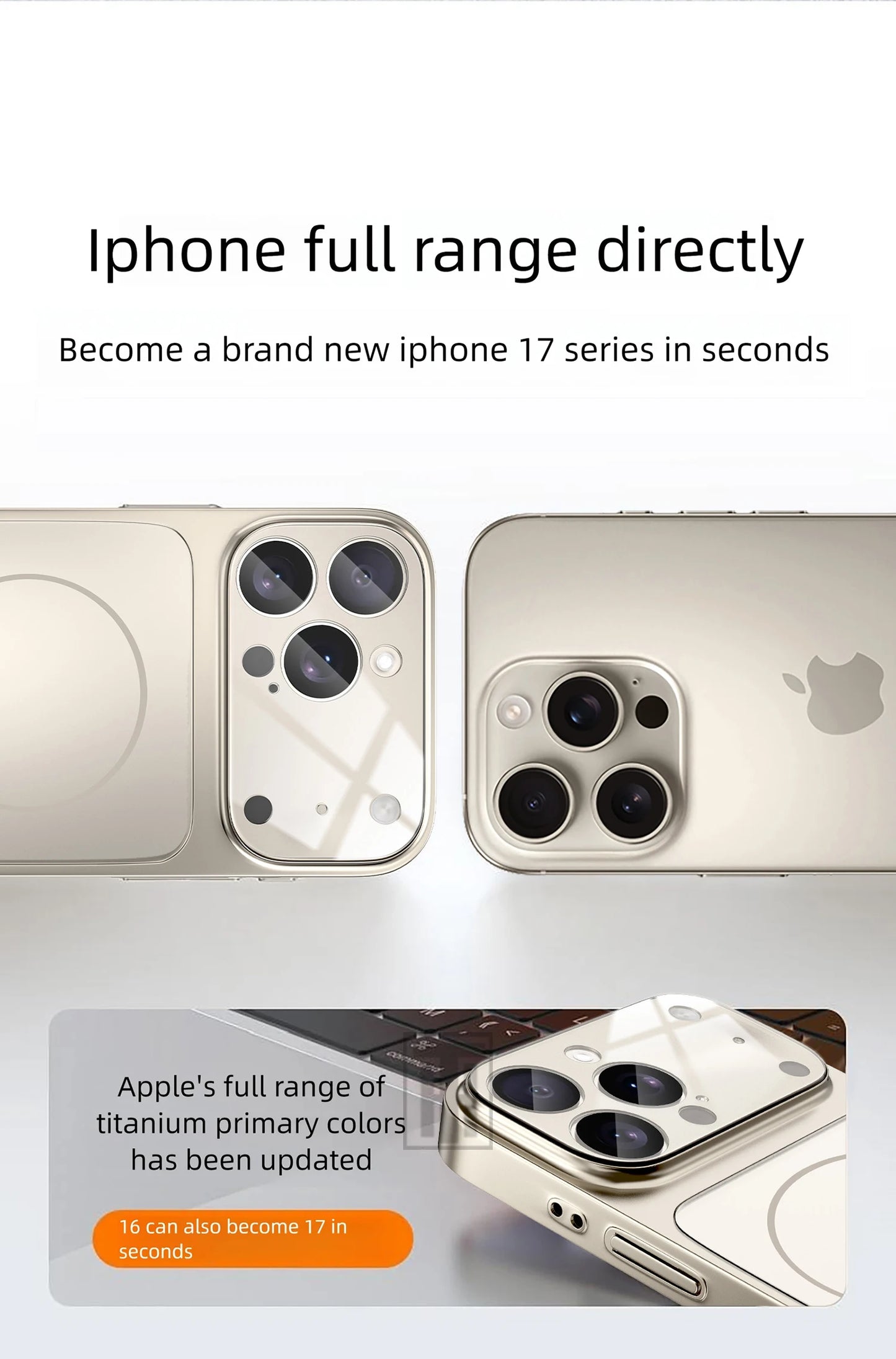 Luxury Large Frame Glass Lens Protect New Phone Case for iPhone 17 Air 16 15 14 13 Pro Max 17 Pro Magsafe Magnetic PC Hard Cover