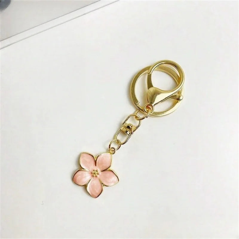 White Pear Blossom Keychain Cute Accessories Keychain Couple Matching  Keyrings Pendant Wholesale Items For Boutique