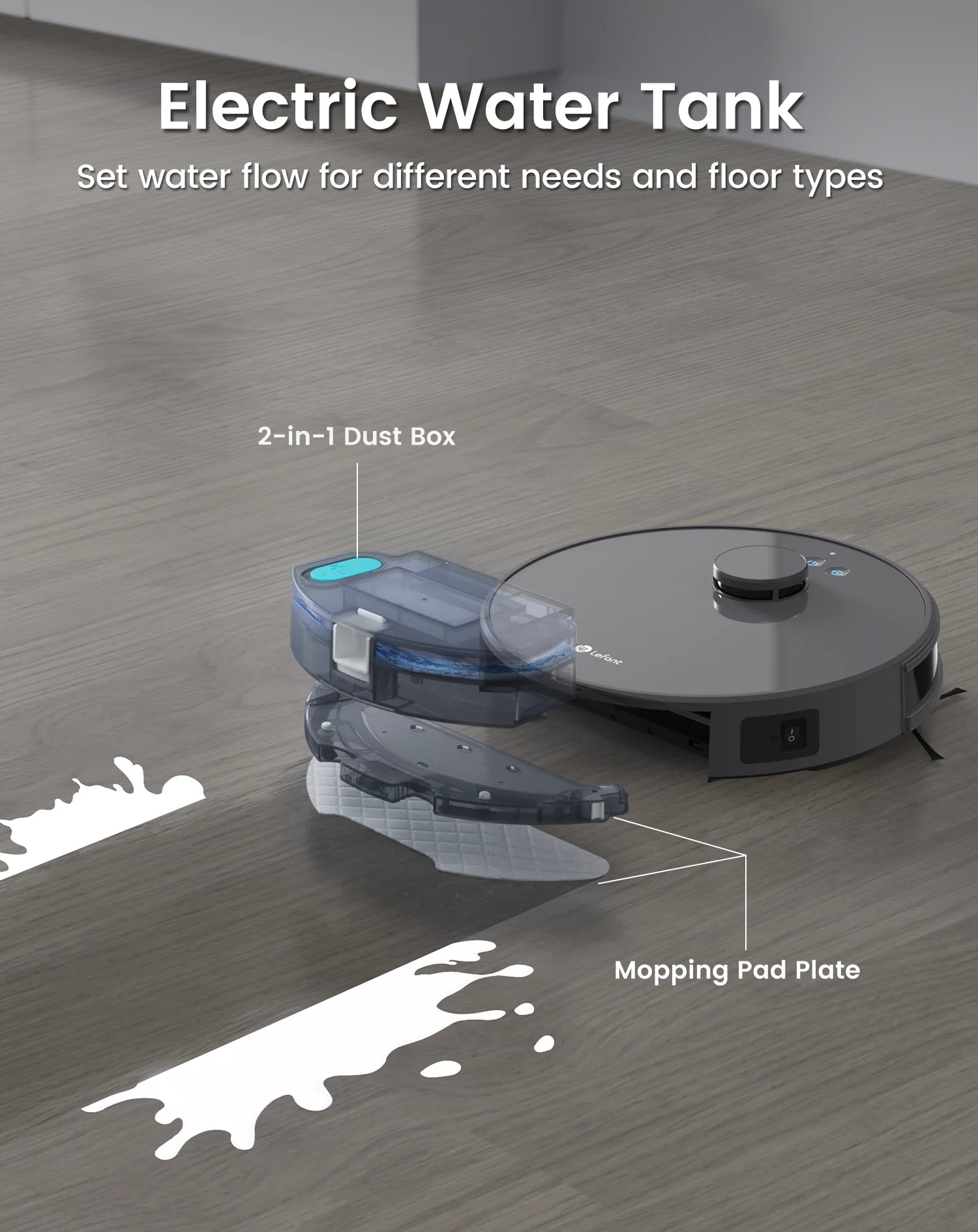 LEFANT M1 Robot Vacuum Cleaner with Multi-Floor Mapping, 4000Pa, 4000 mAh Battery, LDS Navigation,APP/Alexa,smart Home appliance