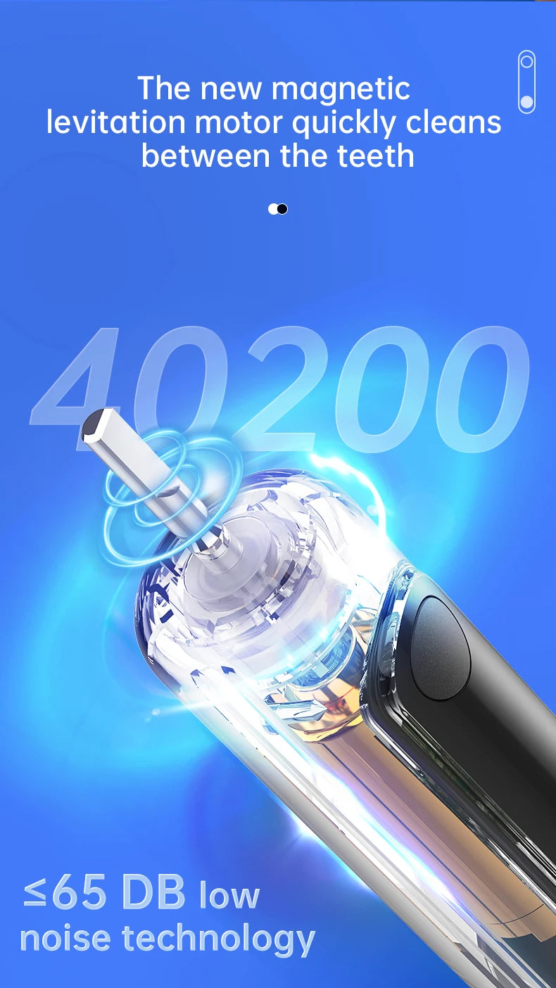 SOOENJOY Smart LCD Screen Sonic Electric Toothbrush NB-1 DIY Mode Cleaner Adult Automatic IPX7 Waterproof Teethbrush