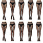 Sexy Mesh Stockings Print Patterns Flower Heart Skull Nylon Push Up  Slim Women Fishnet Tights Y2k Party Club Gothic Pantyhose