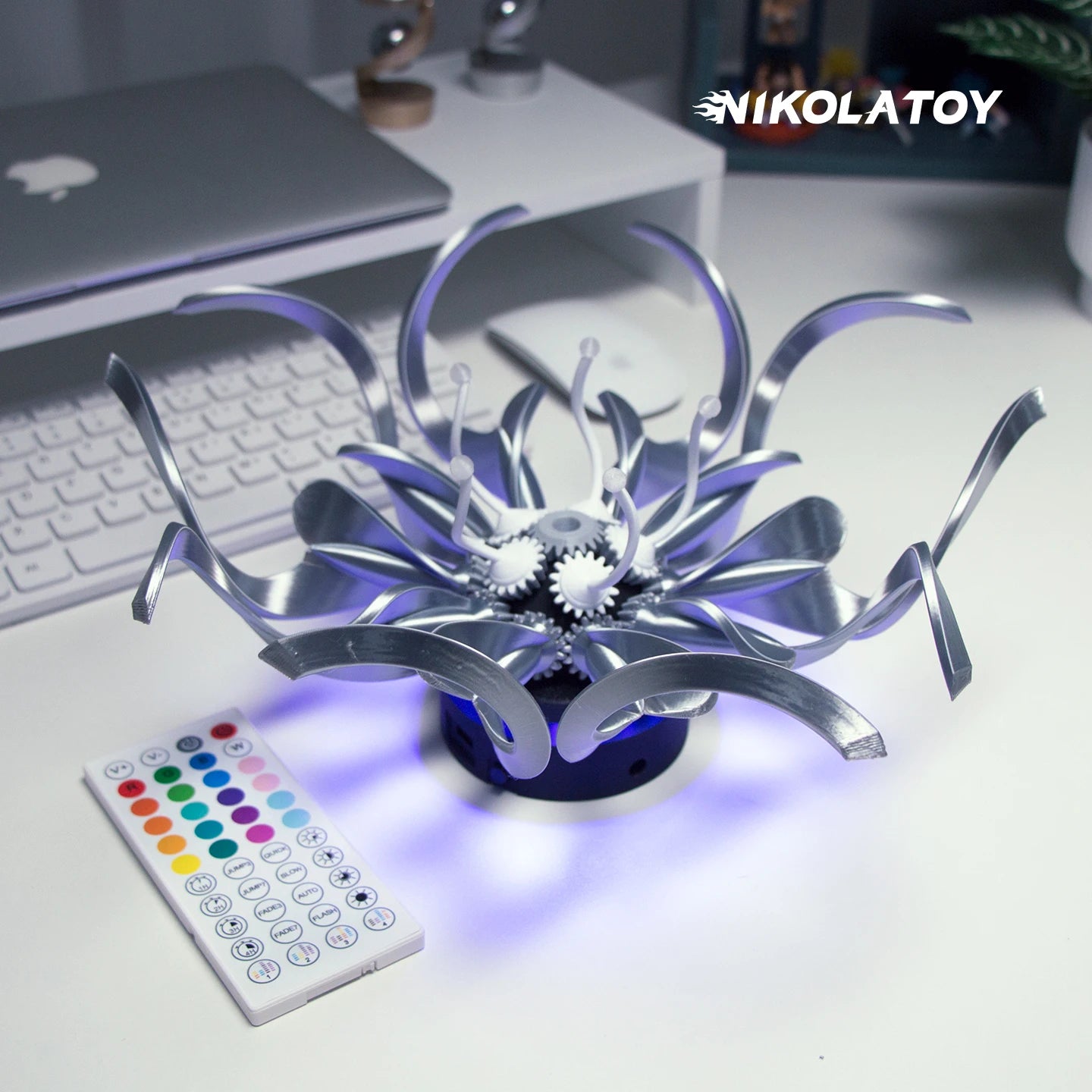 Nikolatoy Saatchi Gallery Modern Aesthetics Visual Art Preserved Flower Desktop Wall-Mounted Mechanical Flower Model Toy