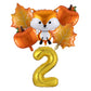 6Pcs Autumn Forest Animals Kids Birthday Party Decoration Squirrel Pine Cone Foil Balloon With 0-9 Number Ball Thanksgiving Gift