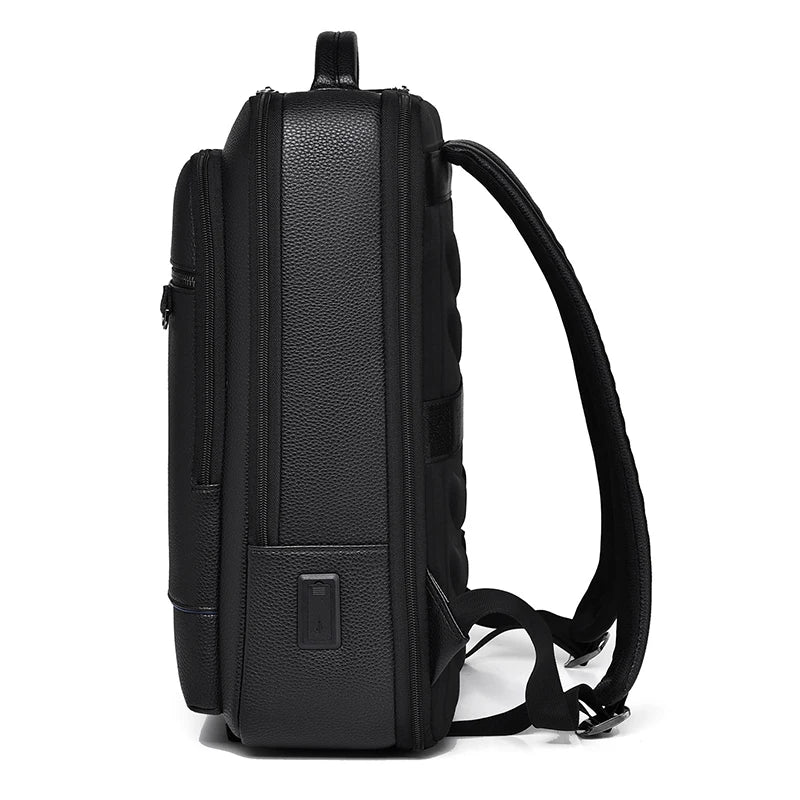 Executive Backpack Men PU Leather USB Charging Satchel Briefcase Office Travel Laptop Office Business Shoulder Back Pack Male