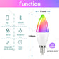 Tuya Bluetooth Smart E14 5W Candle Light Lamps RGBCW 220V Dimming Color Change Atmosphere Group Control Timing Smart Life APP