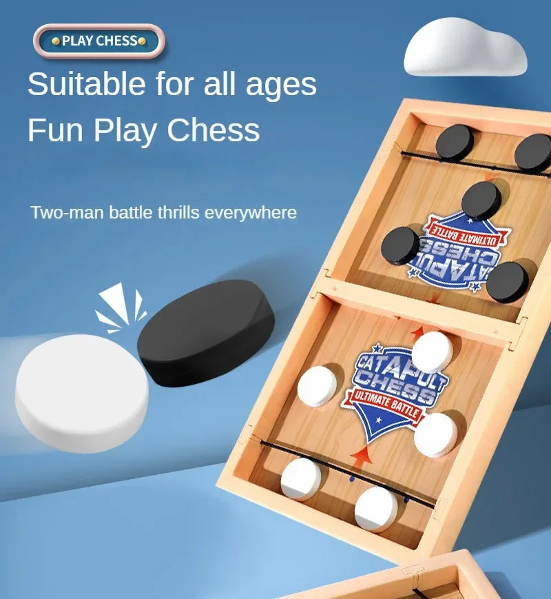 Fast Sling Puck Game Slingshot Chess Table Chess Puzzle Party Game Adult Child Family Game Desktop Battle Board Games