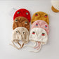 Winter Baby Plush Ear Protection Hat Cute Cherry Toddler Headgear Bonnet Thick Warm Kids Earmuffs Cap 8-36Month Children Beanies